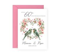 Central 23 60 Ans Anniversaire Diamant Maman Papa Mariage Félicitations Vient Avec Stickers Cadeau Anniversaire Cadeau Mignon