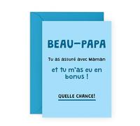 Central 23 Beau-Père Carte Anniversaire Papa Drôle Fête Des Pères Homme Lui Humour Vient Avec Stickers Cadeau Anniversaire Cadeau Mignon