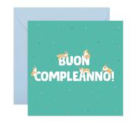Central 23 Biglietto Auguri Animali Bambini Coniglio Letters Happy Birthday Figlio Figlia Cartolina Idea Regalo Con Adesivi Di