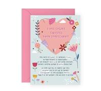 Central 23 Biglietto Auguri Cugina Cuore Floreale Fabulous Messaggio Donna Greetings Cartolina Idea Regalo Simpatica Con Adesivi Di