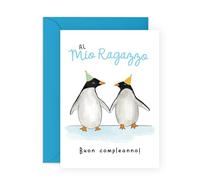 Central 23 Biglietto Auguri Fidanzato Pinguino Cartolina Idea Regalo Lui Fidanzata Partner Coppia Simpatica Con Adesivi Di