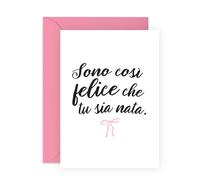 Central 23 Biglietto Compleanno Figlia Fiocco Dolce Premuroso Amici Moglie Marito Auguri Include Adesivi Di