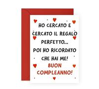 Central 23 Biglietto di compleanno per uomo e donna - 'POI HO RICORDATO CHE HAI ME' - Divertente biglietto di auguri per marito e moglie - Regali per fidanzato e fidanzata - di
