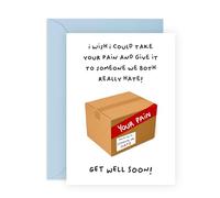 CENTRAL 23 Carte amusante « Get Well Soon » - Offrez votre douleur à quelqu'un - Carte de récupération grossière pour amis, collègues, meilleures amies, bestie, frère, sœur, petit ami, petite amie
