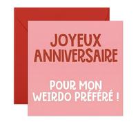 Central 23 Carte Anniversaire Drôle Mon Bizarre Préféré Humour Mari Épouse Copain Copine Partenaire Original Idée Cadeau Rigolote Pour Lui Elle Avec Autocollants