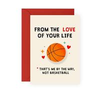 Central 23 Carte anniversaire pour elle - Basketball Love Of Your Life - Cartes d'anniversaire de couple - Carte de Saint-Valentin pour petite amie fiancée - Livré avec des autocollants