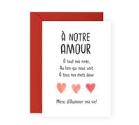 Central 23 Carte Anniversaire Pour Homme - À Notre Amour - Carte De Voeux Pour Mari Femme - Cadeau Amoureux Pour Petite Amie Petit Ami - Saint Valentin - Livrée Avec Autocollants