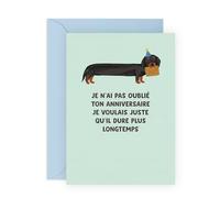 Central 23 Carte Anniversaire Retard Drôle Humour Oubli Pas Vraiment Juste Pour Faire Durer Le Plaisir Ami Copain Copine Idée Cadeau Rigolote Pour Lui Elle Avec Autocollants