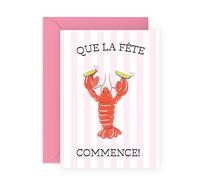 Central 23 Carte Célébration Hilarious Let’s Get This Party Started Lobster Cocktails Milestones Graduates Stickers