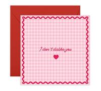 CENTRAL 23 Carte d'amour amusante - « I Don't Dislike You » - Jolie carte romantique pour partenaire, écrasement, conjoint, bébé, Darline, fiancé, femme, homme, lui, elle - Cœur simple - Livré avec de