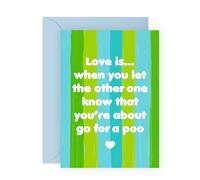 CENTRAL 23 Carte d'amour amusante - I Need a Poo - Carte humoristique pour anniversaire de couple, Saint-Valentin ou juste parce que pour petit ami, petite amie, mari, épouse, bébé, fiancé, bébé