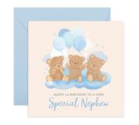 Central 23 Carte d'anniversaire 1er anniversaire pour bébé garçon - Cadeaux pour bébés, enfant de la part de l'oncle et des tante - pour tout-petits 1 an - Livré avec des autocollants