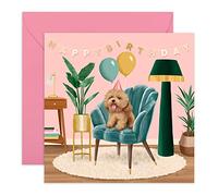 Central 23 Carte d'anniversaire amusante « Chien d'anniversaire » - Mignon et original - épouse, frère, sœur, vieux cartes, blague humour 21st 30e 40e - Livré avec des autocollants amusants