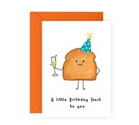 Central 23 Carte d'anniversaire amusante pour homme et femme « A Little Birthday Toast » pour maman, papa, grand-père, Nana - Lui elle - Carte d'anniversaire pour sœur - Livrée avec autocollants