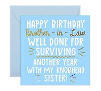 Central 23 - Carte d'anniversaire amusante pour lui - « Happy Birthday Brother-in-Law » - Carte d'anniversaire - Carte d'anniversaire pour beau-frère - Livré avec autocollants