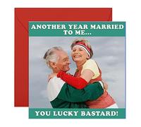 Central 23 - Carte d'anniversaire amusante pour mari - « Another Year Married To Me » - Carte d'anniversaire de mariage pour lui et partenaire hubby - Livré avec des autocollants.