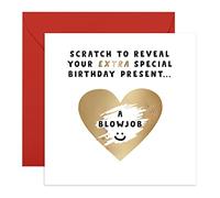 Central 23 - Carte d'anniversaire amusante pour petit ami, lui - « Scratch to Reveal » - Humour grossier - Cartes à gratter coquines pour lui - Cartes d'anniversaire de mari
