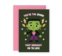 Central 23 Carte d'anniversaire d'amour - « You're The Spark That Brought Me To Life, Frankenstein » - Jolie carte de Saint-Valentin pour petit ami, petite amie, mari, épouse, partenaire - Livré avec