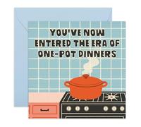 CENTRAL 23 Carte d'anniversaire des années 30 ou 40 - « The Era of One-Pot Dinners » - Carte humoristique sur le thème de la cuisine pour amis, meilleures amies, amis, frères, sœurs, collègues, lui