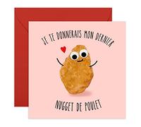 Central 23 Carte d'anniversaire drôle - Je te donnerais ma dernière pepite de poulet - Carte de Saint-Valentin - Carte coquette pour l'anniversaire du mari ou de la femme - amoureux ou petite amie