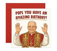 CENTRAL 23 Carte d'anniversaire - Humour Pape Pun - Carte humoristique pour lui, elle, ami, collègues, voisin, femme, homme - Livré avec autocollants amusants