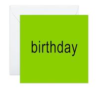 Central 23 Carte d'anniversaire insolite - « BRAT Birthday » - Pour lui, elle, ami, famille, collègue, frère et sœur - Livré avec des autocollants