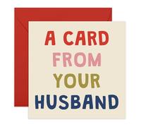 Central 23 Carte d'anniversaire pour femme - « A Card From Your Husband » - Sweet Romantic Love Greeting For Wife - Anniversaire, Saint Valentin, mariage - Livré avec des autocollants