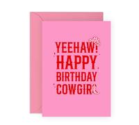 Central 23 Carte d'anniversaire pour meilleure amie - Happy Birthday Cowgirl - Cartes d'anniversaire amusantes pour femme - Carte d'anniversaire pour femme, petite amie - Cadeau pour elle