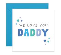 CENTRAL 23 Carte d'anniversaire pour papa - We Love You Daddy - Carte d'anniversaire pour papa de la part de son fils et de sa fille - Cartes de fête des pères - Cadeau de remerciement pour lui, homme