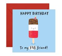 Central 23 Carte d'anniversaire pour une amie - « Happy Birthday To My Fab Friend » - Mignon drôle pour meilleures amies, filles, femmes, sa meilleure amie - Cartes de vœux humoristiques impertinentes