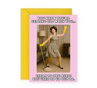 CENTRAL 23 Carte de vœux amusante pour elle - « You Know You're Getting Old When » - Carte hilarante pour adulte pour amie, meilleure amie, meilleure amie, tante, sœur, épouse, petite amie, maman