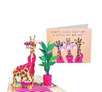 Central 23 Carte Pop Up Anniversaire - Sassy Giraffe - 3D Carte Anniversaire Humoristique Pour Femme - Cadeau Pour Maman Soeur Fille Meilleure Amie - Livré Avec Des Autocollants