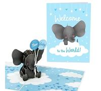 Central 23 Carte Pop Up Éléphant - Félicitations Pour Fête Prénatale Grossesse - Carte De Voeux 3D Pour La Naissance Du Petit-Fils Neveu Nouveau Bebe - Livrée Avec Des Autocollants