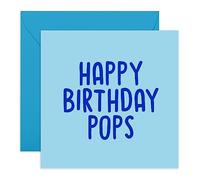 Central 23 - Cartes d'anniversaire amusantes pour lui - « Happy Birthday Pop » - Carte d'anniversaire pour papa - Livré avec des autocollants amusants