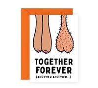 Central 23 Cartes d'anniversaire de mariage d'or pour femme - Carte de Saint Valentin pour couple - Carte anniversaire de mariage d'argent pour mari - Livré avec des autocollants