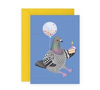 Central 23 Cartes d'anniversaire humoristiques pour homme et femme - Cartes d'anniversaire pour lui - « Pigeon Party » - Rues d'animaux d'oiseaux - Livrées avec des autocollants - Encre végétalienne