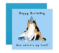 Central 23 - Cartes d'anniversaire humoristiques pour homme - « Where's My Food » - Carte d'anniversaire amusante pour mari - Cartes de vœux vierges - Carte d'anniversaire pour maman