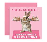 Central 23 Cartes d'anniversaire lapin pour amis - Gâteau d'entraînement - Cartes d'anniversaire amusantes pour homme et femme - Cartes de vœux pour maman, papa, fils, fille - Cadeaux pour lui et elle