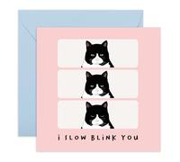 CENTRAL 23 Cartes d'anniversaire pour elle - I Slow Blink You - Cartes d'anniversaire pour maman, tante - Carte de vœux chat - Cadeau d'une amie - Cartes de vœux pour sœur - Amie - Livré avec
