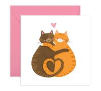 CENTRAL 23 Cartes d'anniversaire pour femme, mari - Chats amoureux - Carte d'amour pour elle, lui, meilleur ami - Carte de Saint-Valentin coquine pour petite amie, petit ami