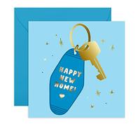 Central 23 - Cartes de vœux pour nouvelle maison - Carte de félicitations - « Happy New Home » - Jolie carte de pendaison de crémaillère pour amis - Livré avec des autocollants amusants