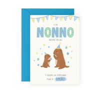 Central 23 Cartolina Auguri Nonno Poppop Otter Lui Greeting Festa Padre Idea Regalo Simpatica Con Adesivi Di