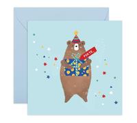 Central 23 Cartolina Auguri Uomo Donna Orso Presente Amici Marito Moglie Genitori Natale Regalo Idea Compleanno Con Adesivi Di