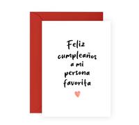 Central 23 Dulce Tarjeta De Cumpleaños Para Hombre Mujer - MI PERSONA FAVORITA - Tarjetas De Amor Para Novio Novia Marido Esposa - Tarjeta De Felicitación Para Pareja - Viene Con Pegatinas - Por