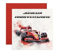 Central 23 F1 Carte Anniversaire Course Garçon Homme Père Frère Oncle Vient Avec Stickers Cadeau Anniversaire Cadeau Mignon