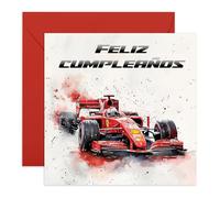 Central 23 F1 Tarjeta Cumpleaños Coche Carreras Niño Hombre Papá Tío Viene Con Pegatinas Regalo Cumpleaños Lindo Regalo Por