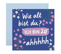 Central 23 Geburtstagskarte 20 Jahre Frauen Vierte Zwanzig Tochter Schwester Cousine Nichte Enkelin Beste Freundin Blumen Design Geschenkidee Für Sie Inklusive Aufkleber Von