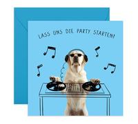 Central 23 Geburtstagskarte DJ Dog Party Started Canine Twist Fun Energetic Feier Aufkleber Von