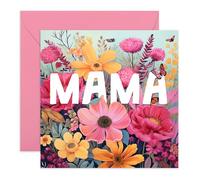 Central 23 Geburtstagskarte Mama Blumen Rosa Lila Grün Dankeschön Muttertag Grußkarte Frauen Hübsches Design Florale Geschenkidee Für Sie Inklusive Aufkleber Von