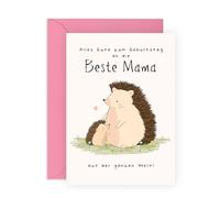 Central 23 Geburtstagskarte Mama Igel Süße Muttertagskarte Tiere Design Herzliche Geschenkidee Frauen Grußkarte Für Sie Inklusive Aufkleber Von